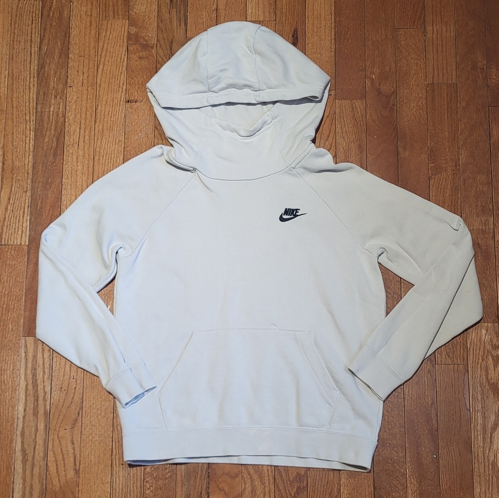 Nike Cream Pullover Hoodie with Black Swoosh